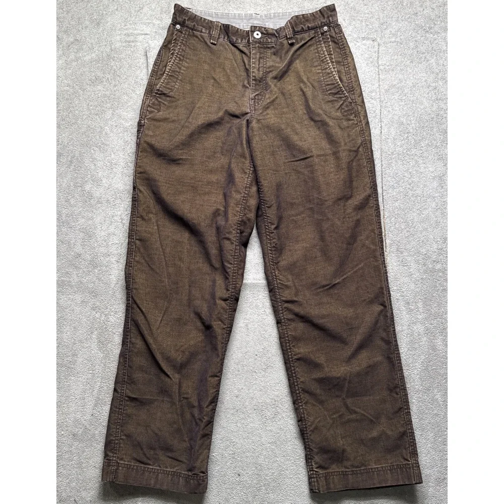 The North Face Brown Corduroy Pants Outdoor Hiking Workwear Mens 30 Straight Fit